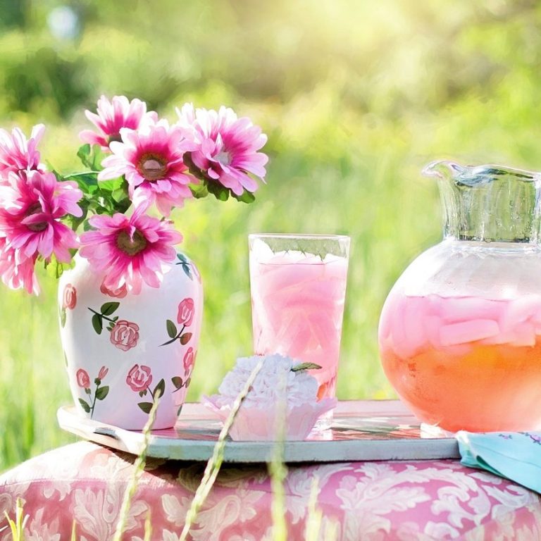 Sommer, Blumen,Limonade